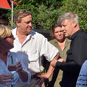 Sabien Bosman, Martin Michiel Driesen (auteur Longlist met 'Rivieren'), Toef Jaeger (journalist NRC) en Marc Pieters (uitgever Van Oorschot).