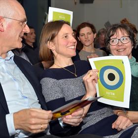 Tijd voor de quiz. Groen is antwoord A, Rood is antwoord B.