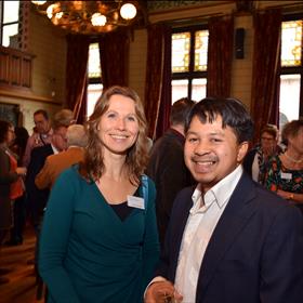 Natascha Peters (projectleider onderwijsfonds primair onderwijs) met partner.