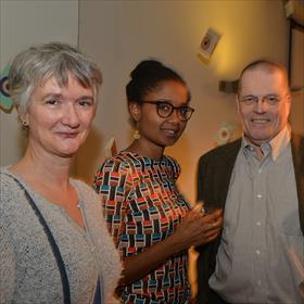 Marina Jongkind (programmamanager AUP), Ebisse Rouw (uitgever Trade AUP), Frans Verhagen (journalist, Amerika-kenner).