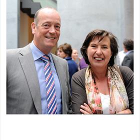 Frits Linssen (sales &amp; account manager, Centraal Boekhuis), Netty Maton (commercieel manager, Libridis Groep).