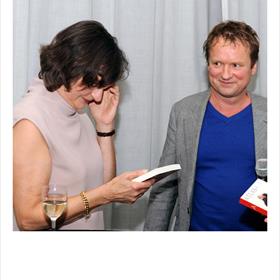 Ellen Schalker (hoofdredacteur en mede-oprichter Atlas), Frank Westerman (auteur)