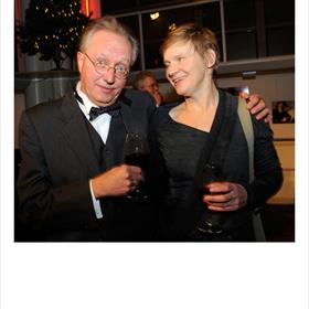 Geen plaats voor small talk - Christoph Buchwald, Lot Vekemans (toneelschrijver) met haar ideale redacteur.