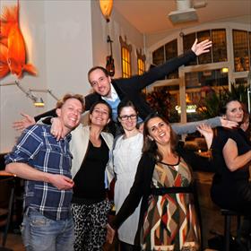 Vincent Elzinga (redacteur Boekblad), Valentine van der Lande (directeur TenPages.com),&#160; Lydia Busstra, Paloma Sanchez van Dijck en on top Erik Rigters