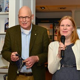 Herman Pieter Bouwman en dochter Marie-Louise, die 3 jaar bedrijfsleider was. 