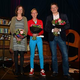Frouke Veenstra (3e prijs), Catherine Bouwman (2e prijs), Jorrit de Klerk (1e prijs: feedback van Lidewijde Paris).