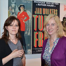 Simone Bal (American Book Center, Den Haag), Pauline Gilbert (sales director open markets, HarperCollins UK).