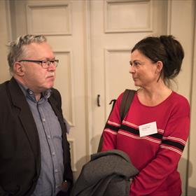 Aanstaand laureaat van de Martinus Nijhoffprijs 2019 en literair vertaler Roemeens Jan Willem Bos in gesprek met Alexandra Koch (Schwob / Letterenfonds).