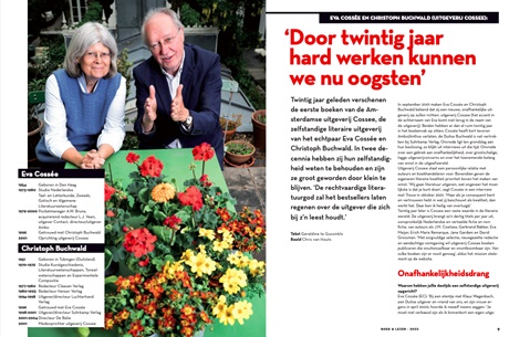 Eva Cossée en Christoph Buchwald (uitgeverij Cossee): ‘Door twintig jaar hard werken kunnen we nu oogsten’