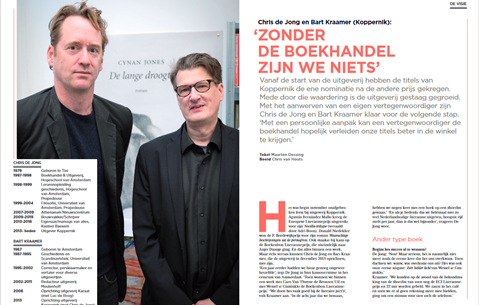 Chris de Jong en Bart Kraamer (Koppernik):  ‘Zonder de boekhandel zijn we niets’