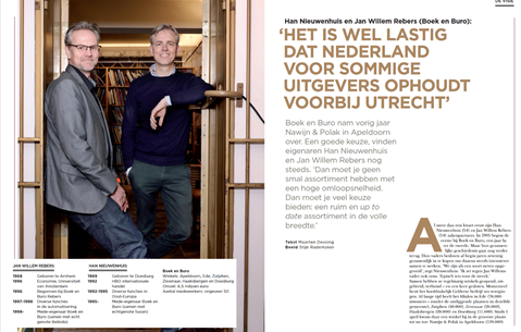Han Nieuwenhuis en Jan Willem Rebers (Boek en Buro): ‘Het is wel lastig dat Nederland voor sommige uitgevers ophoudt voorbij Utrecht’