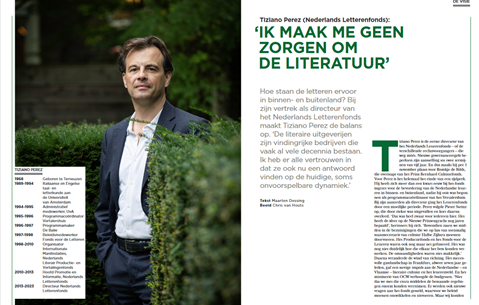 Tiziano Perez (Nederlands Letterenfonds):  ‘Ik maak me geen zorgen om de literatuur’