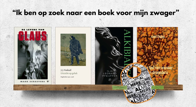 'Meneer, ik heb een lijstje met boeken en ik hoop dat u er &eacute;&eacute;n van heeft. Het is voor ...