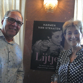 Manja Heerze (uitgever Leopold) en Joris van der Leur (oud-directeur-uitgever van De Fontein).