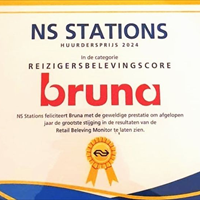 Bruna krijgt prijs voor reizigersbeleving op NS-stations