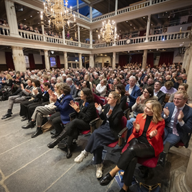 Het publiek in de Lutherse kerk