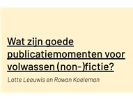 Wanneer een boek voor volwassenen publiceren?