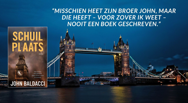 'Heb je de nieuwe van John Baldacci al liggen?' Een man vraagt het mij terwijl ik de achterste ...