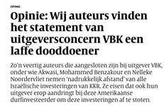 VBK-auteurs roepen concern op steviger stelling te nemen