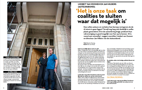 Liesbet van Zoonen en Jan Hilbers (Auteursbond): ‘Het is onze taak om coalities te sluiten waar dat mogelijk is’