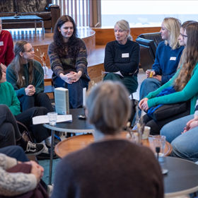 Deelnemers aan de workshop, met onder andere – in het midden – Ada Ruiter