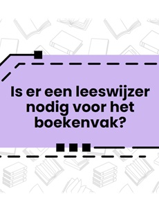 Heeft het boekenvak een leeswijzer nodig?