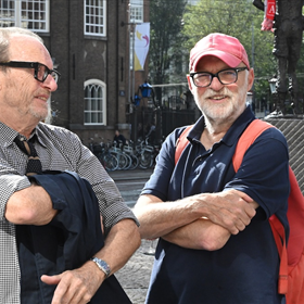 Guus Thijssen en Ben Berndsen (oud-tijdschrift- en boekverkopers)