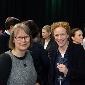 Sandra Hillebrandt en Roos Wolters (Stichting Lezen).