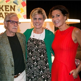 Jan Siebelink (auteur), Laurentien van Oranje (auteur) en Janneke Siebelink (hoofdredactie Boeken bij Bol.com)